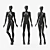 Glossy Detachable Women's Mannequin 3D model small image 1