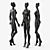 Glossy Detachable Women's Mannequin 3D model small image 2