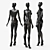 Glossy Detachable Women's Mannequin 3D model small image 3