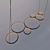 Sleek Adjustable Pendant Light 3D model small image 3