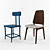 Elegant Velvet Accent Chair 3D model small image 1