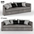 Modern Crono B&B Sofa: Elegant Comfort 3D model small image 1