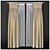 Elegant Pair of Decorative Curtains 3D model small image 1