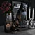 Eichholtz Decor Set: Art Deco, Clock, Candle Holder, Prints, Scented Candles 3D model small image 1