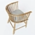 Elegant Kensa Wood Chair 3D model small image 2