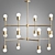 Vintage Brass Chandelier- Park Studio 3D model small image 1