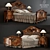 Luxury Italian Bedroom Set by Signorini & Coco 3D model small image 1