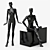 Glossy Female Mannequin: Detachable Torso, Hands, Legs 3D model small image 1