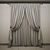 Elegant Curtain Set with Sheer 3D model small image 2