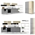 Fjord Customizable Kitchen: Sleek Design, Endless Options 3D model small image 1