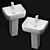 Modern RAK Metropolitan Washbasins 3D model small image 3