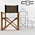 Modern Folding Wooden Chair 3D model small image 2