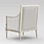 Elegant Minerva Bergere Armchair 3D model small image 2