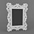 Elegant Barocco Floor Mirror - Grey 3D model small image 1