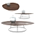 Luxury Modern Pebble Coffee Table 3D model small image 1