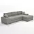 Stylish Vedori Corner Chaise 3D model small image 1