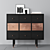 Elegant Ash Sideboard with Oak and Copper Legs 3D model small image 1