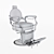 Vintage-Inspired Capone Barber Chair 3D model small image 3