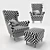 Seamless Comfort: STRANDMON Armchair & Footstool 3D model small image 3