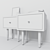 Elegant Eldfell Bedside Table: Sleek Design & Functional 3D model small image 3