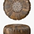 Exquisite Moroccan Leather Pouf 3D model small image 2