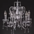 Baroque Chrome Pendant Light - 6 Bulbs 3D model small image 2