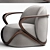 Giorgetti Hug Armchair: Perfect Comfort in Style 3D model small image 2