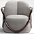 Giorgetti Hug Armchair: Perfect Comfort in Style 3D model small image 3