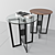 Sleek Metal Modern Table 3D model small image 1