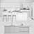 Modern Marble & Wood Kitchen 3D model small image 3