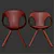 Tonon Modern Wood Chair 3D model small image 3