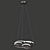 Modern LED Chandelier - 120cm/55cm 3D model small image 1