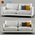 Title: Modern Gray and Orange Lounge 3D model small image 1