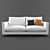 Title: Modern Gray and Orange Lounge 3D model small image 2