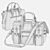 BigBrown Men's Leather Bag Silo 3D model small image 3