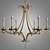 Elegant Oslo 6-Light Chandelier 3D model small image 1