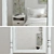 Romantic White Corner Mirror 3D model small image 2