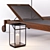 Relaxation Oasis: Sunbed, Umbrella, Lantern 3D model small image 2
