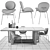 Modern Jane Dining Set: Chair & Table 3D model small image 3