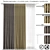 Elegant Curtain Kit: Espocada Fabrics & Premium Karniz 3D model small image 1