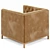 Trendy Fawn Mohair Cube Armchair 3D model small image 2