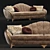 Luxurious GoldComfort Paradise Sofa 3D model small image 1