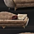 Luxurious GoldComfort Paradise Sofa 3D model small image 2