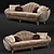 Luxurious GoldComfort Paradise Sofa 3D model small image 3