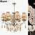 Elegant Crystal Pendant Chandelier 3D model small image 1