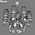 Elegant Crystal Pendant Chandelier 3D model small image 3