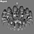 Elegant Crystal Pendant Chandelier 3D model small image 3