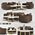 Cambridg Balance Set: 3-Seater Sofa & Armchair 3D model small image 1