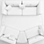 Elegant Vittoria Frigerio Durini Sofa 3D model small image 3