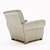 1920s Parisian Upholstered Club Chair 3D model small image 2